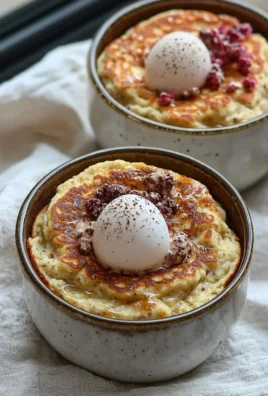 Delicious baked protein pancake bowls topped with fresh fruits and nuts