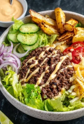 Healthy and delicious Burger Bowls filled with fresh ingredients.