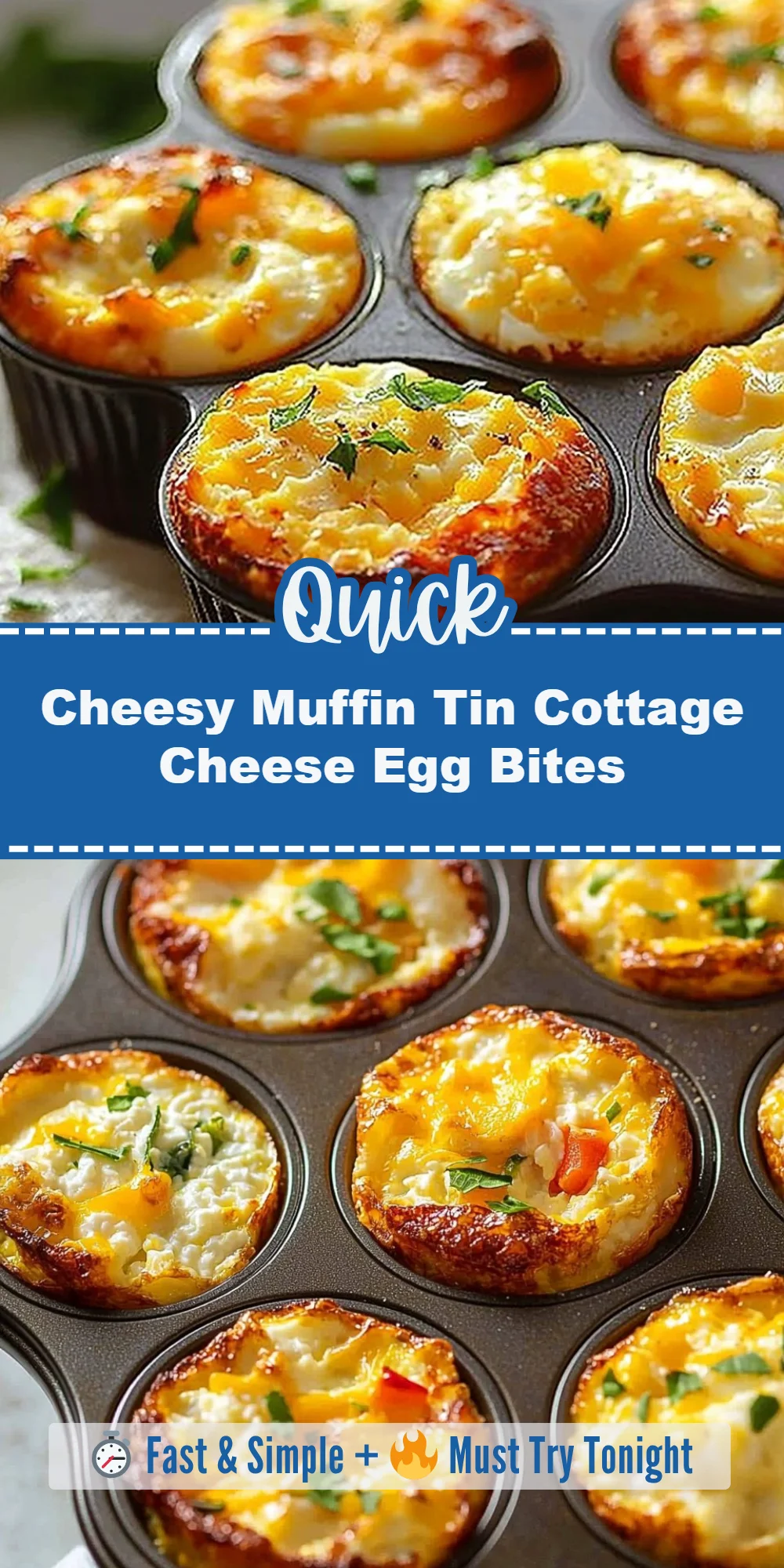 Cheesy Muffin Tin Cottage Cheese Egg Bites