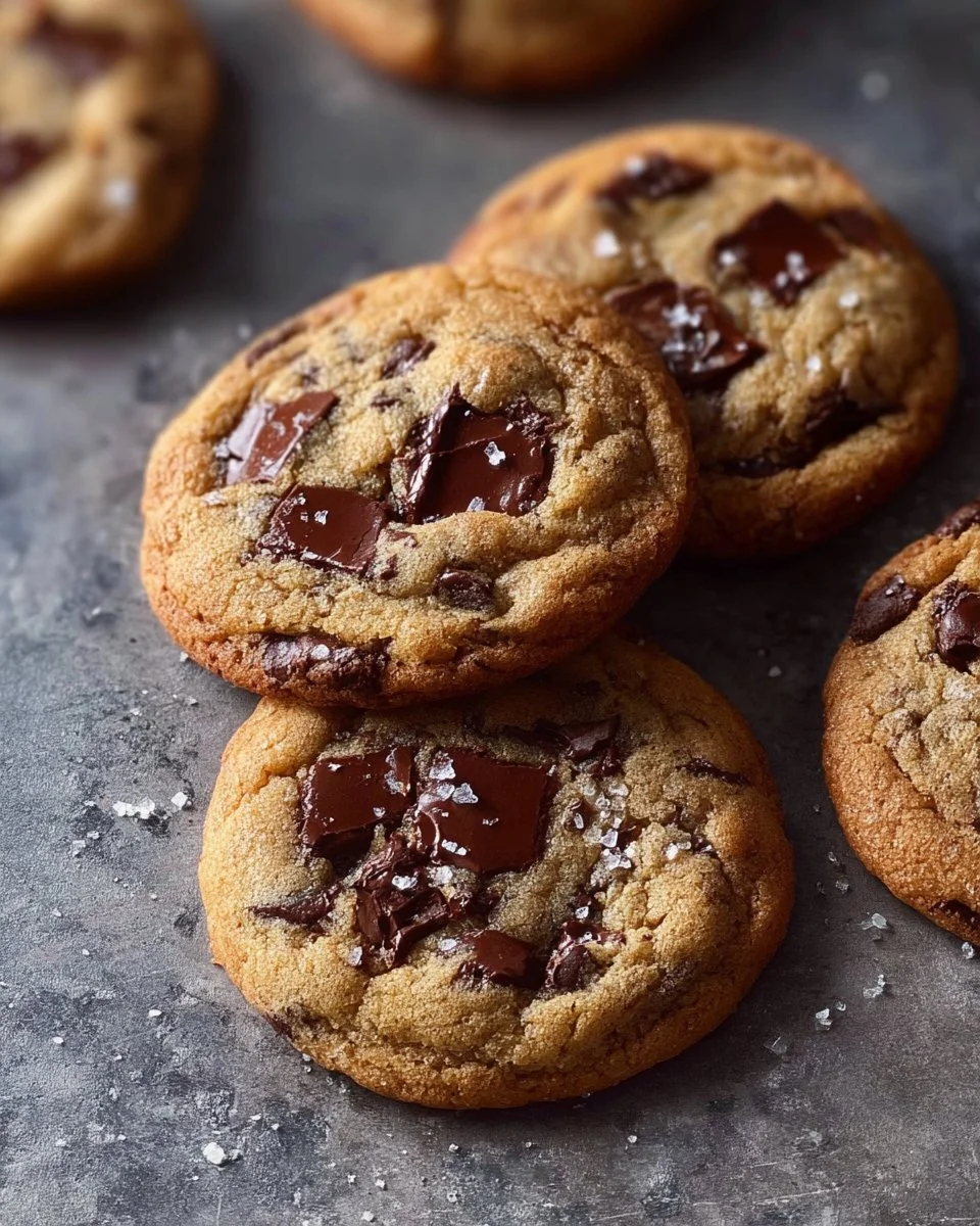 Freshly baked chewy chocolate chip cookies on a cooling rack