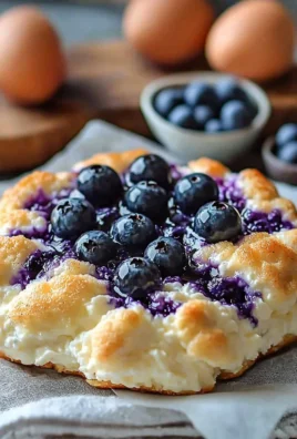 Fluffy cottage cheese blueberry cloud bread, gluten-free and protein-rich