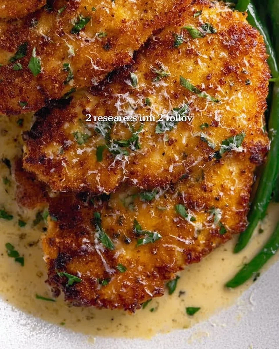 Creamy Parmesan Chicken Schnitzel