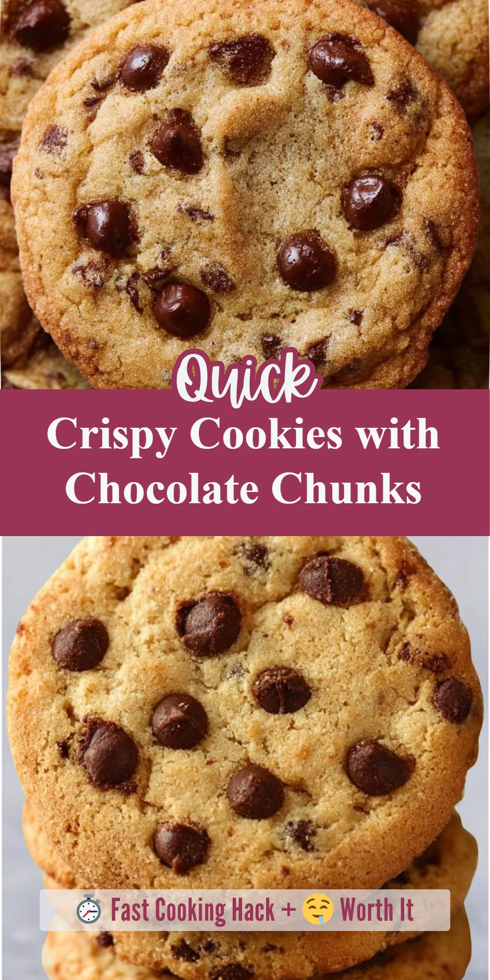 Crispy Cookies with Chocolate Chunks