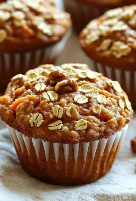 Delicious one-bowl carrot oatmeal muffins on a plate