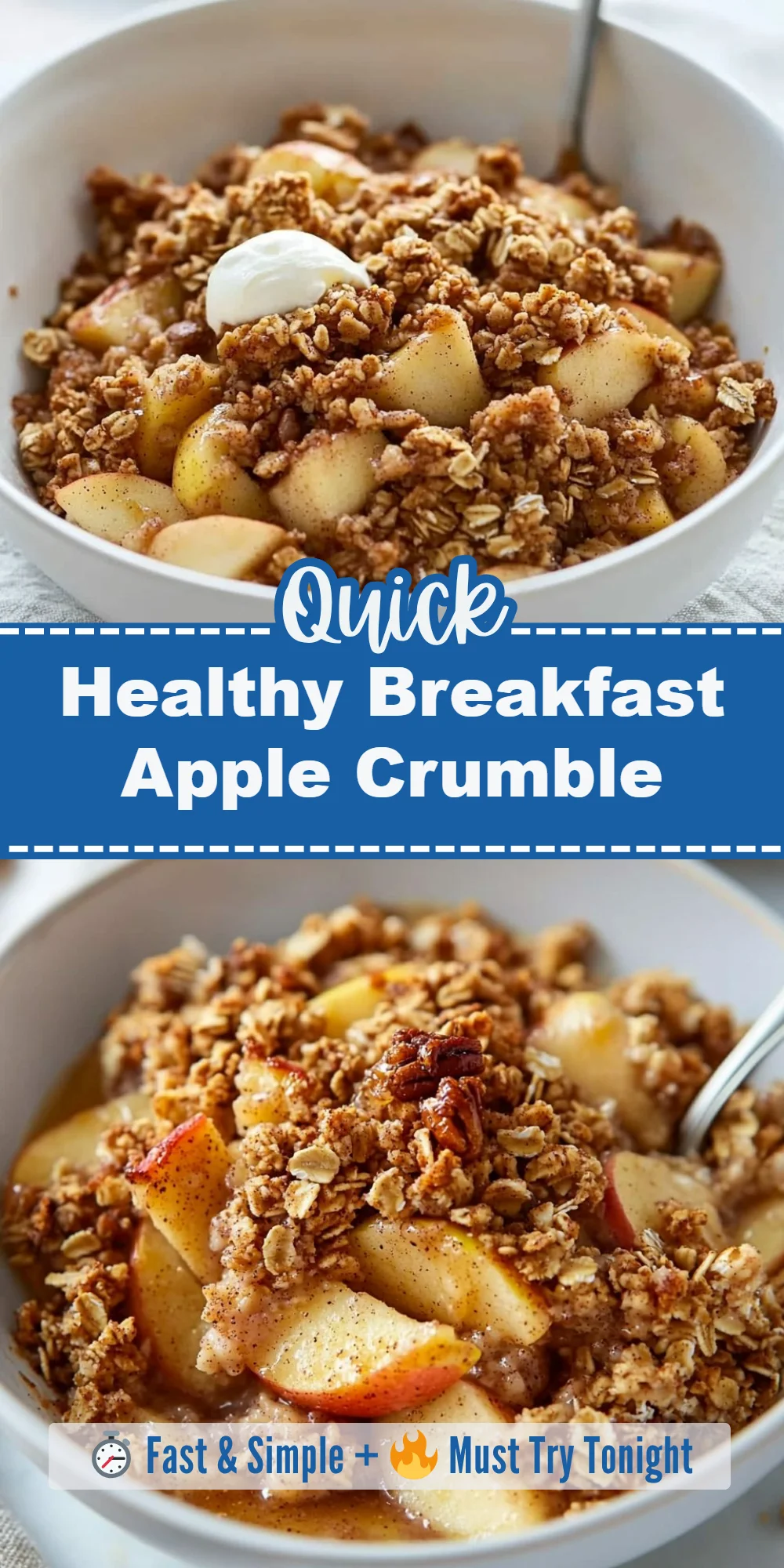 Healthy Breakfast Apple Crumble