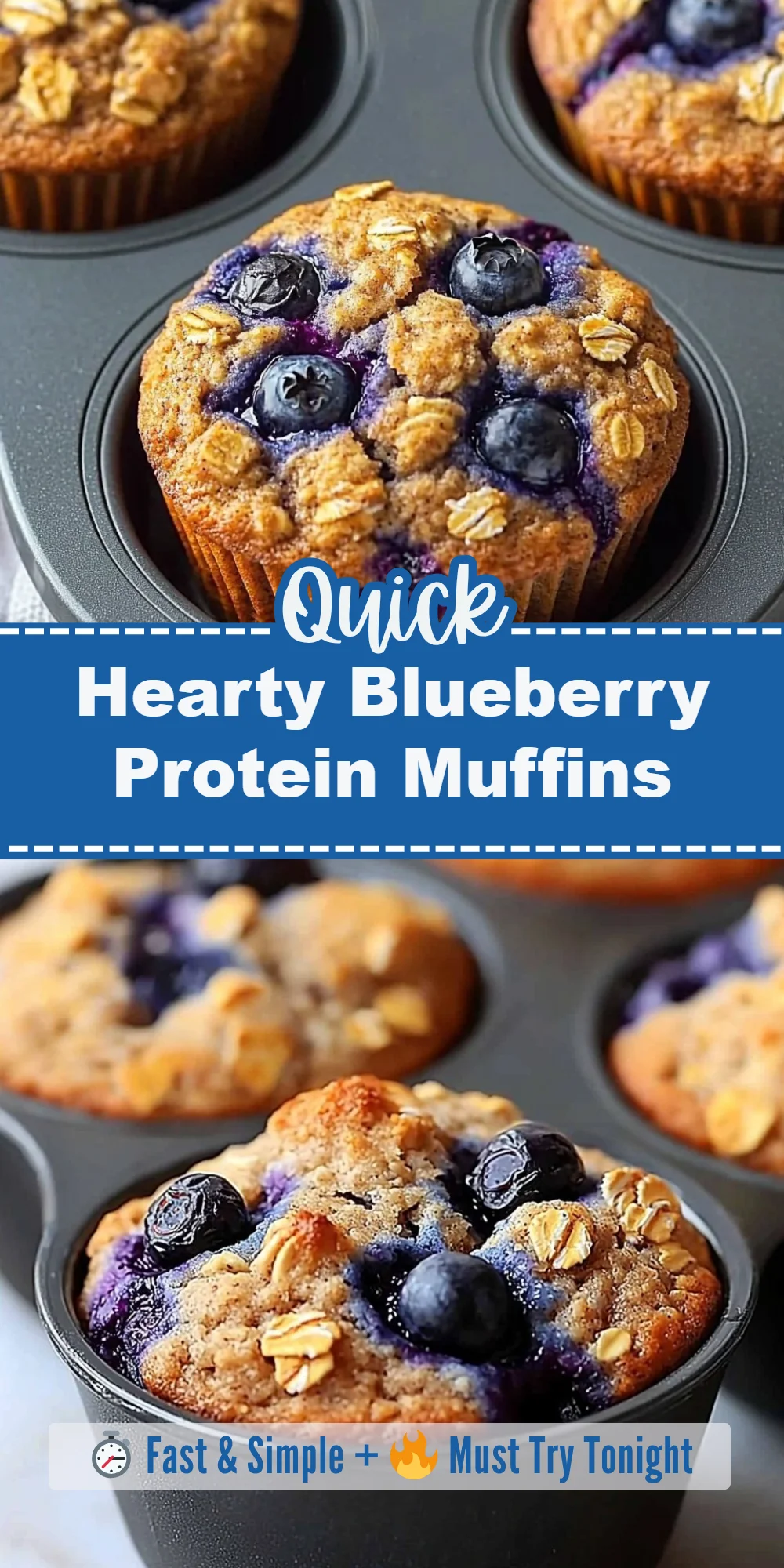 Hearty Blueberry Protein Muffins