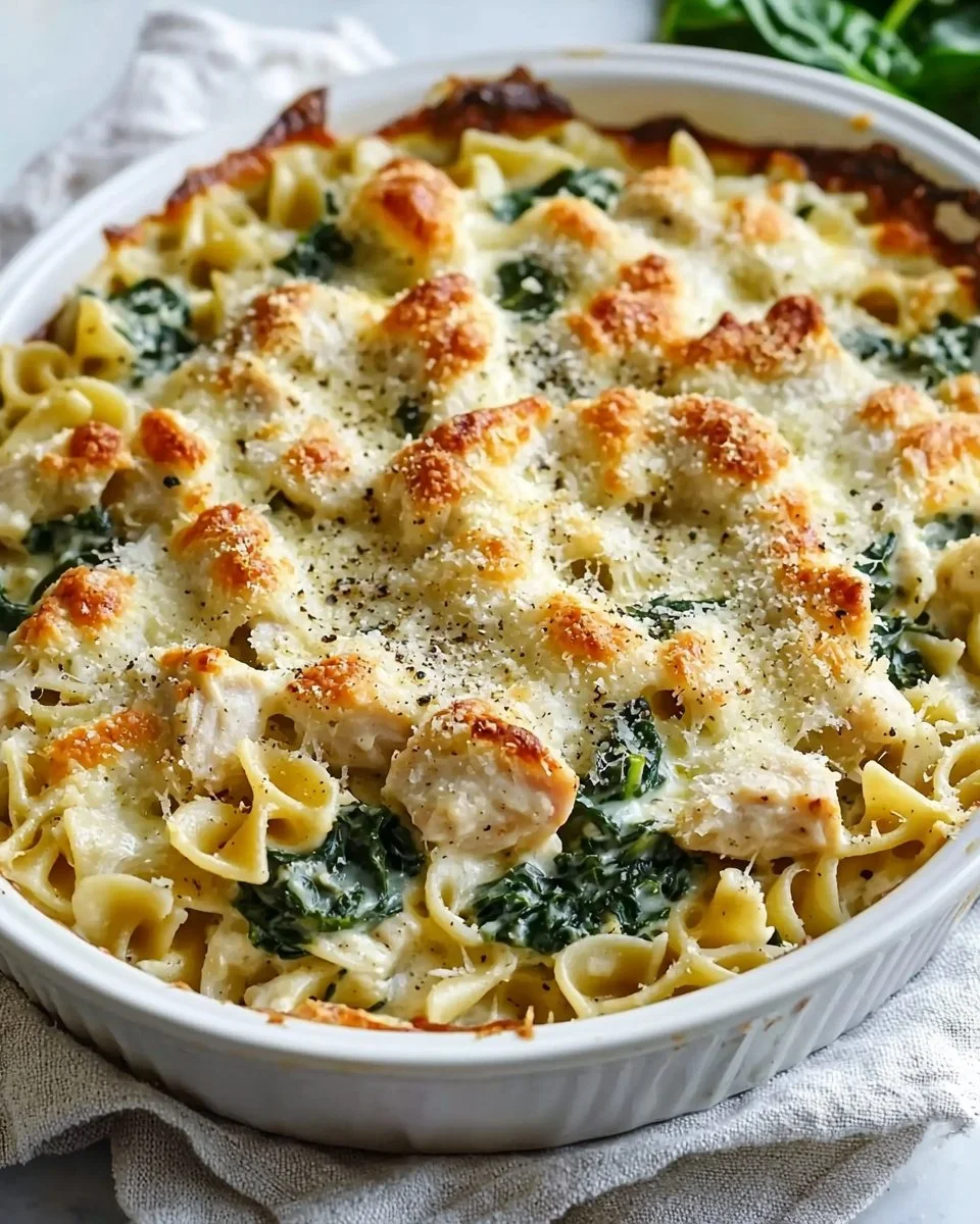High Protein Alfredo Bake