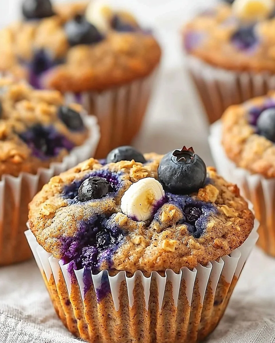 High protein blueberry muffins fresh out of the oven