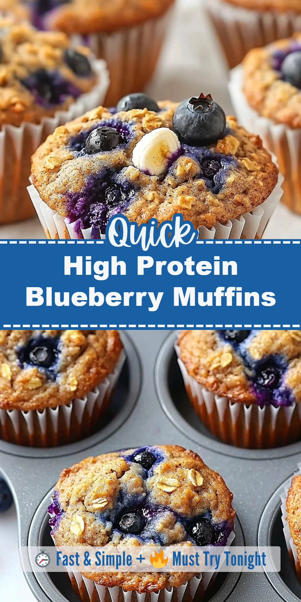 High Protein Blueberry Muffins