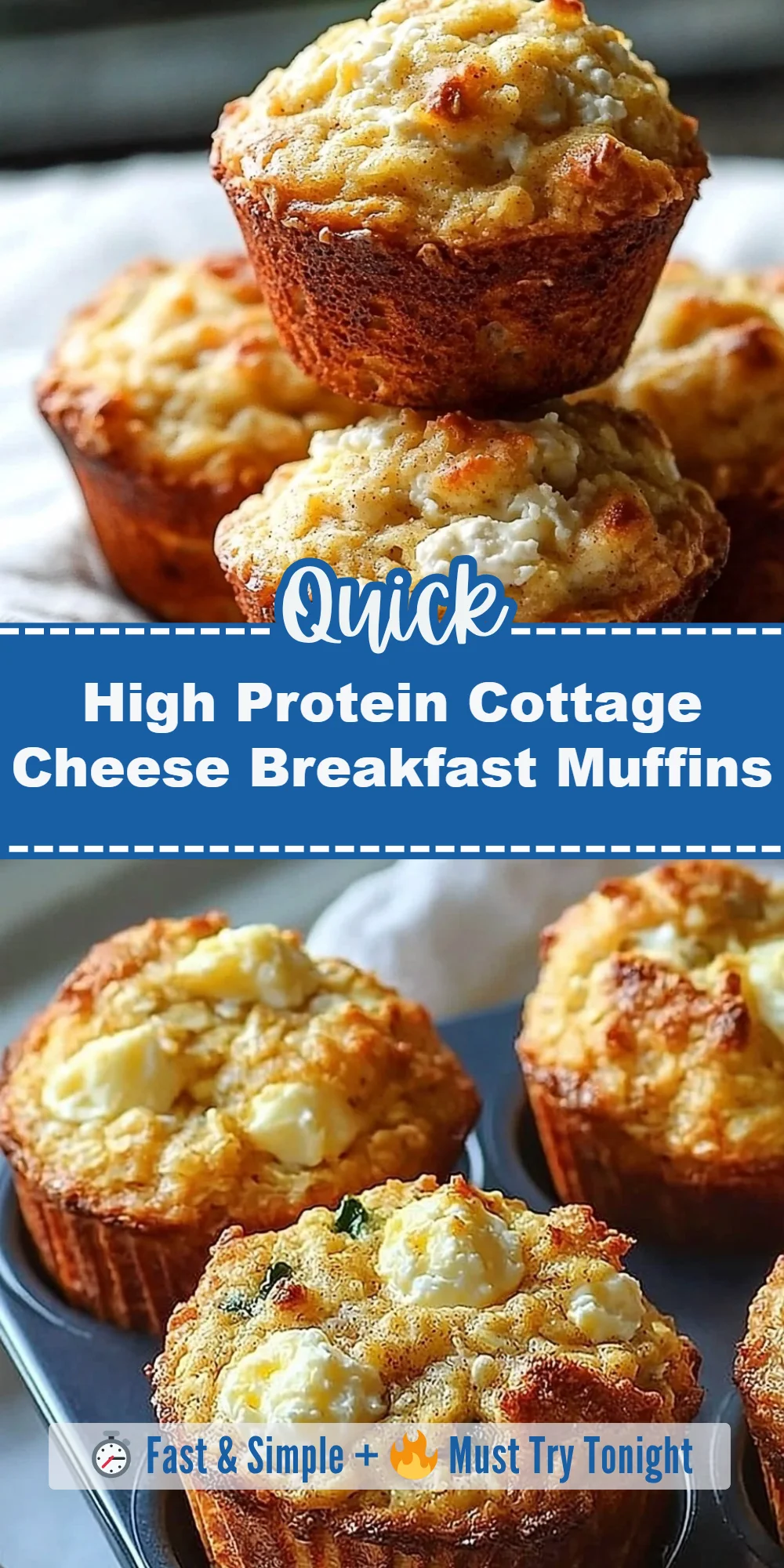 High Protein Cottage Cheese Breakfast Muffins