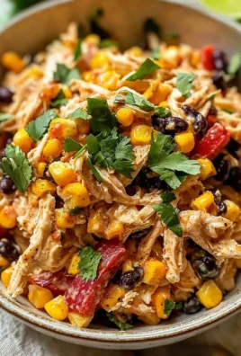 High-Protein Southwest Chicken Salad with grilled chicken and fresh vegetables
