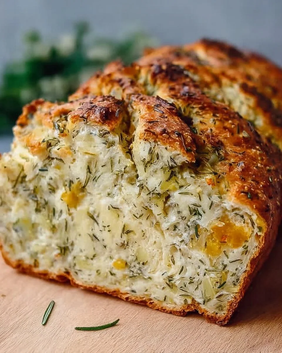 Homemade Italian Herbs and Cheese Bread fresh out of the oven