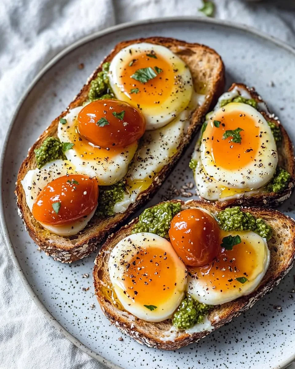 Sourdough bread with healthy toast toppings on a wooden table.