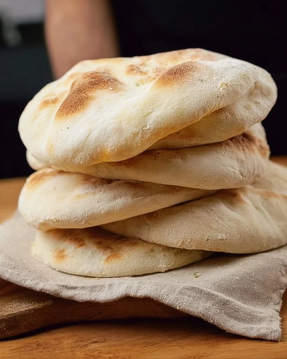 Homemade pita bread stuffed with fresh vegetables and hummus