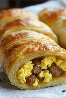 Sausage Egg Breakfast Roll-Ups served on a plate for a quick morning meal