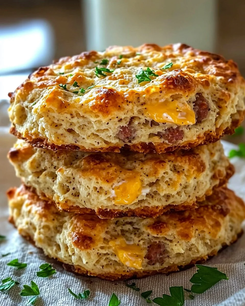 Savory breakfast protein biscuits ready to fuel your morning.