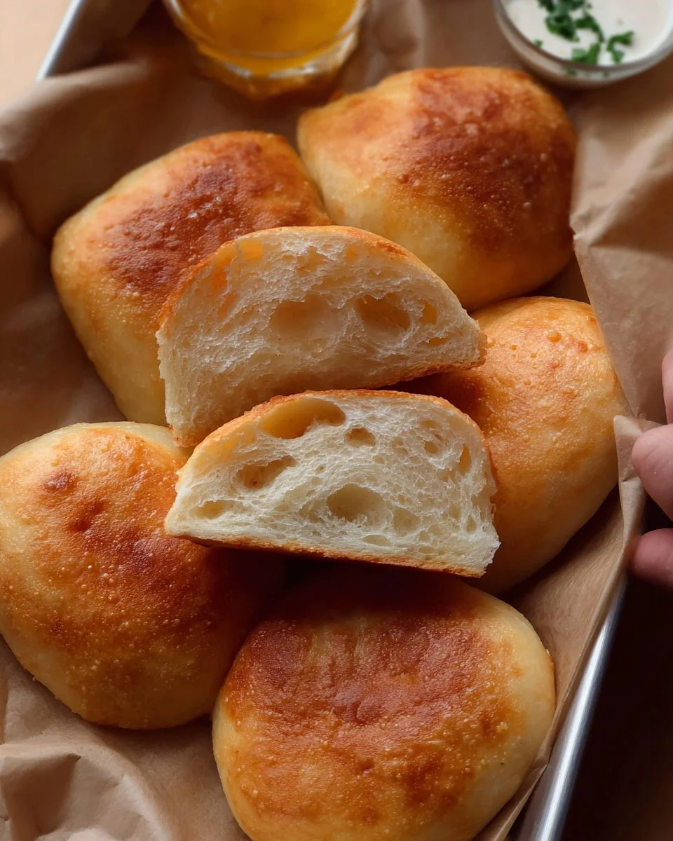 Soft fried buns golden brown and fluffy, perfect for snacking or serving as appetizers.