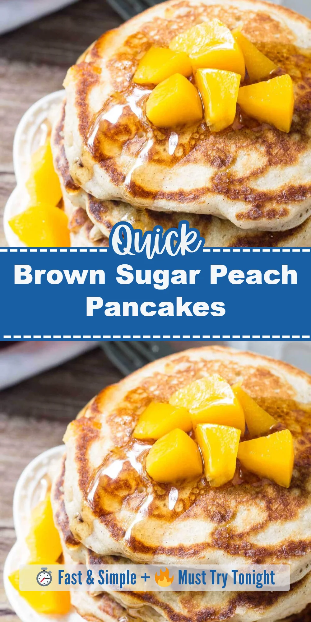 Brown Sugar Peach Pancakes