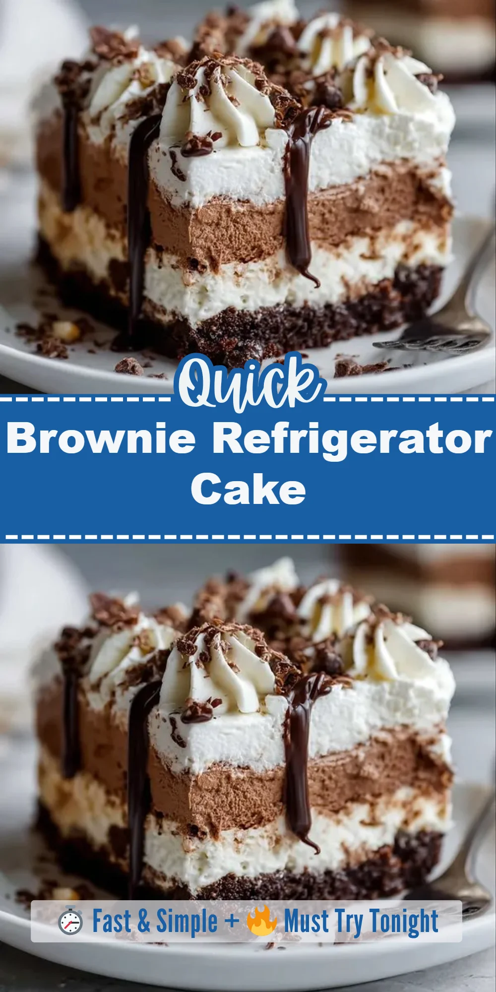 Brownie Refrigerator Cake