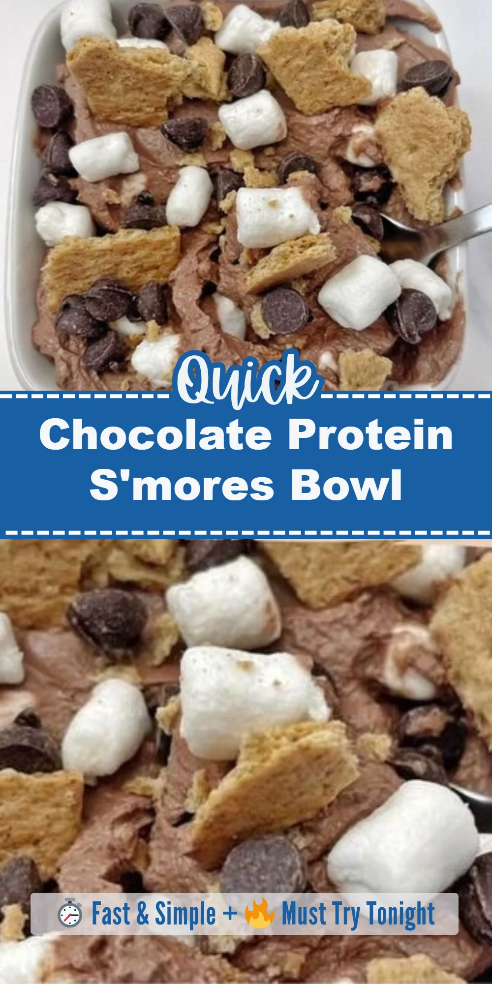 Chocolate Protein S'mores Bowl