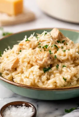 Plate of delicious Garlic Parmesan Chicken with rice