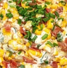 Bowl of vibrant Crack Corn Salad with fresh ingredients