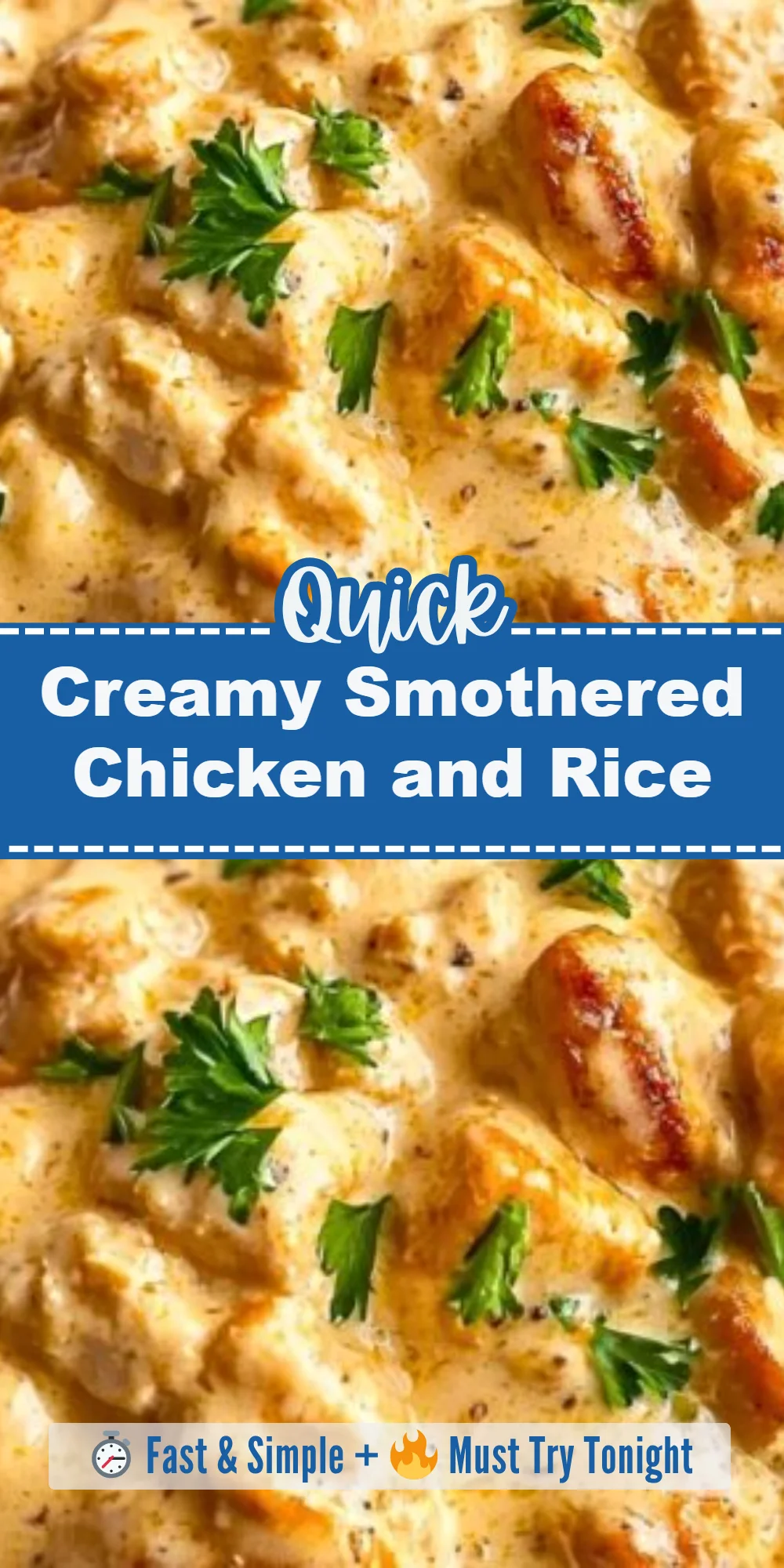 Creamy Smothered Chicken and Rice