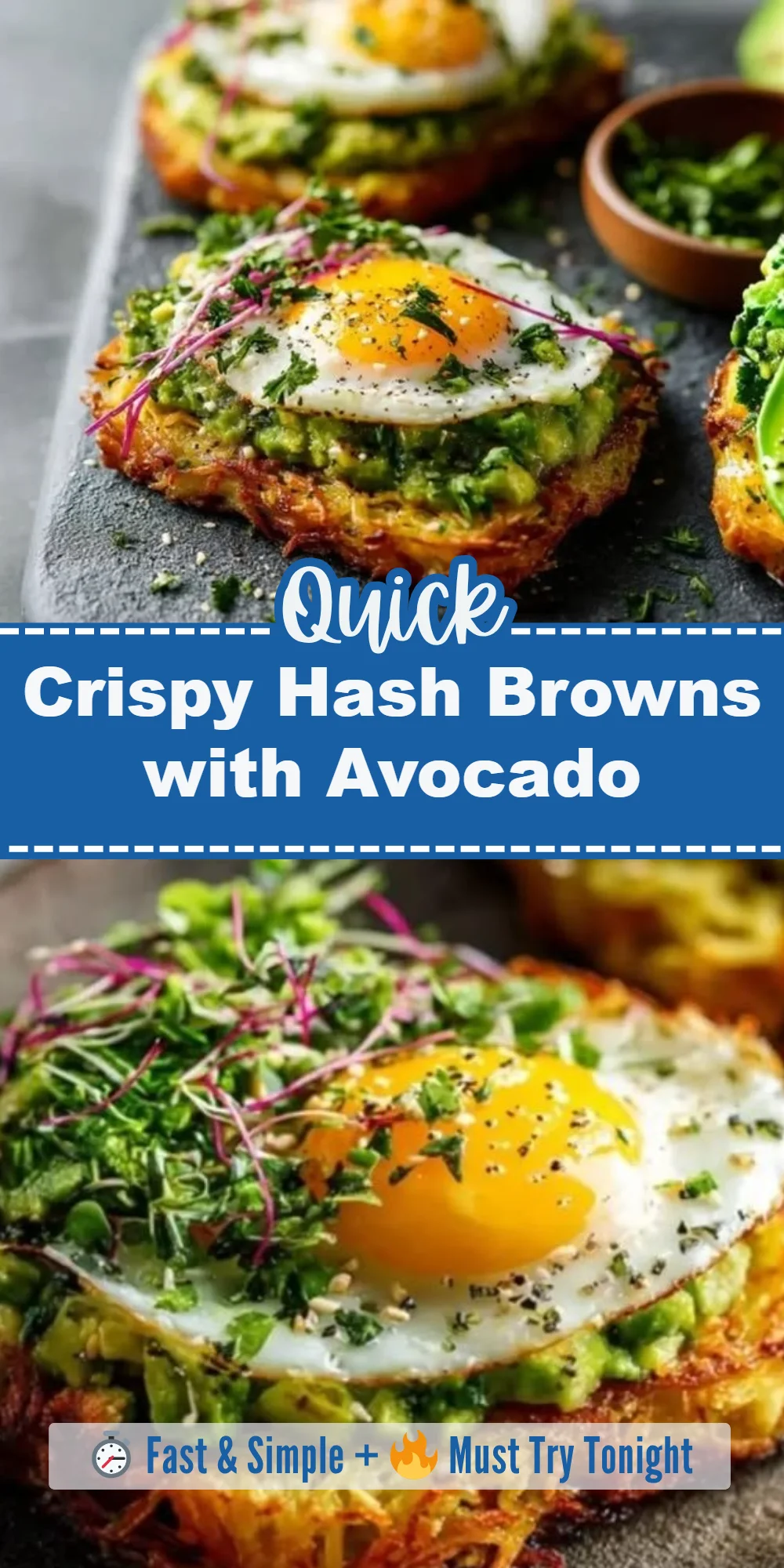 Crispy Hash Browns with Avocado