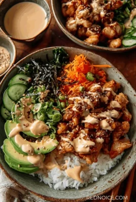 Crispy Honey-Ginger Chicken served with Yum Yum Sauce on a plate