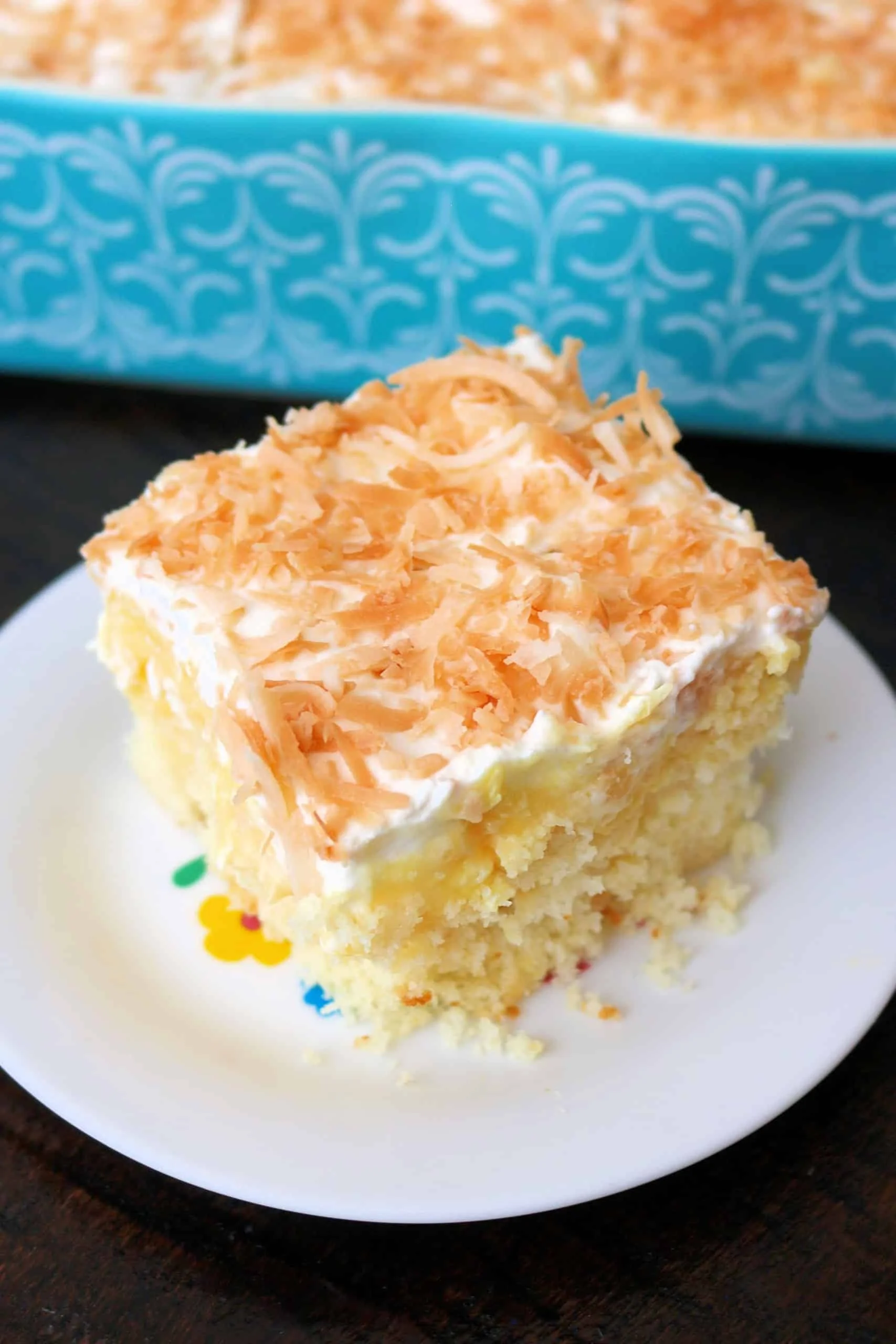 Easy Hawaiian Pineapple Coconut Poke Cake