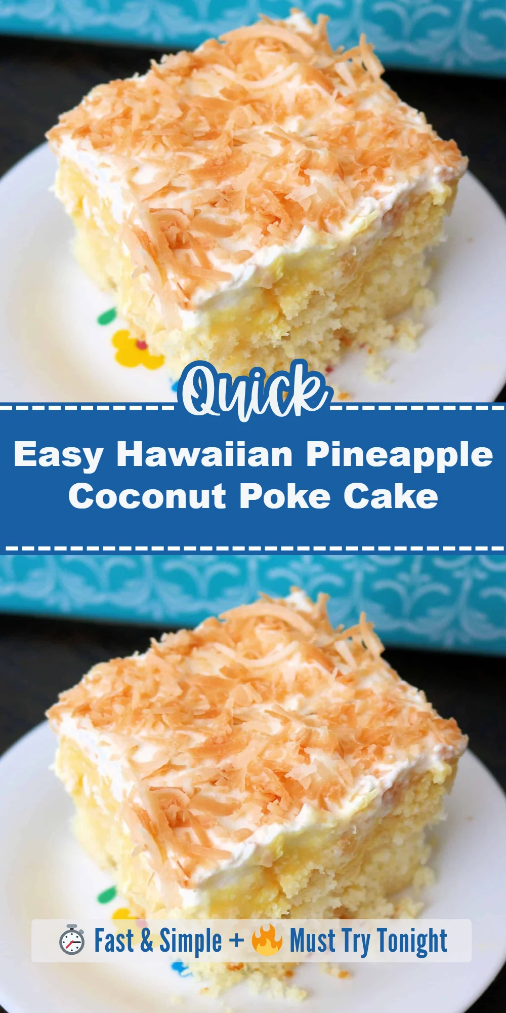 Easy Hawaiian Pineapple Coconut Poke Cake