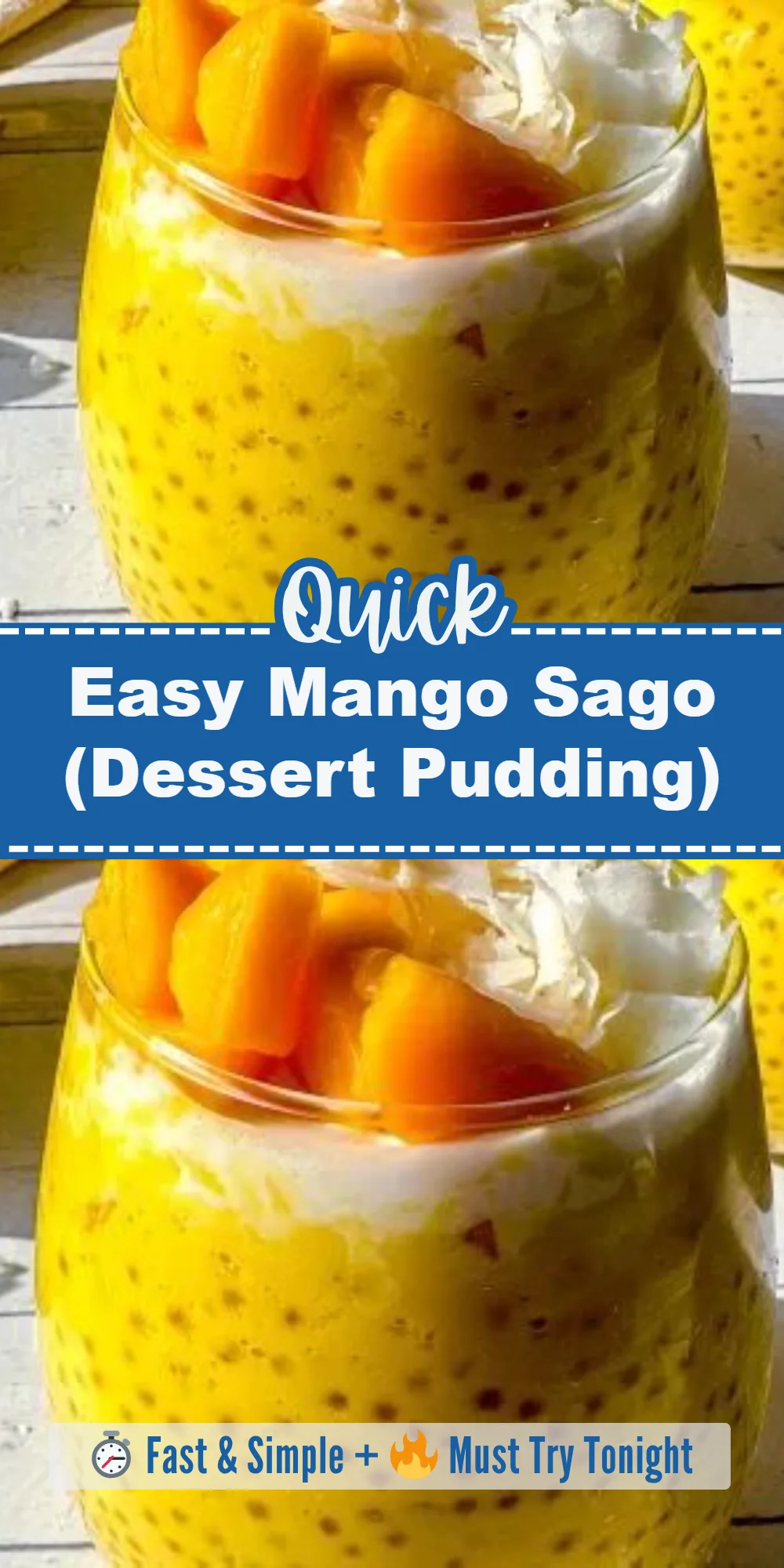 Easy Mango Sago (Dessert Pudding)