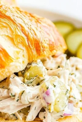 Delicious Dill Pickle Chicken Salad served in a bowl.
