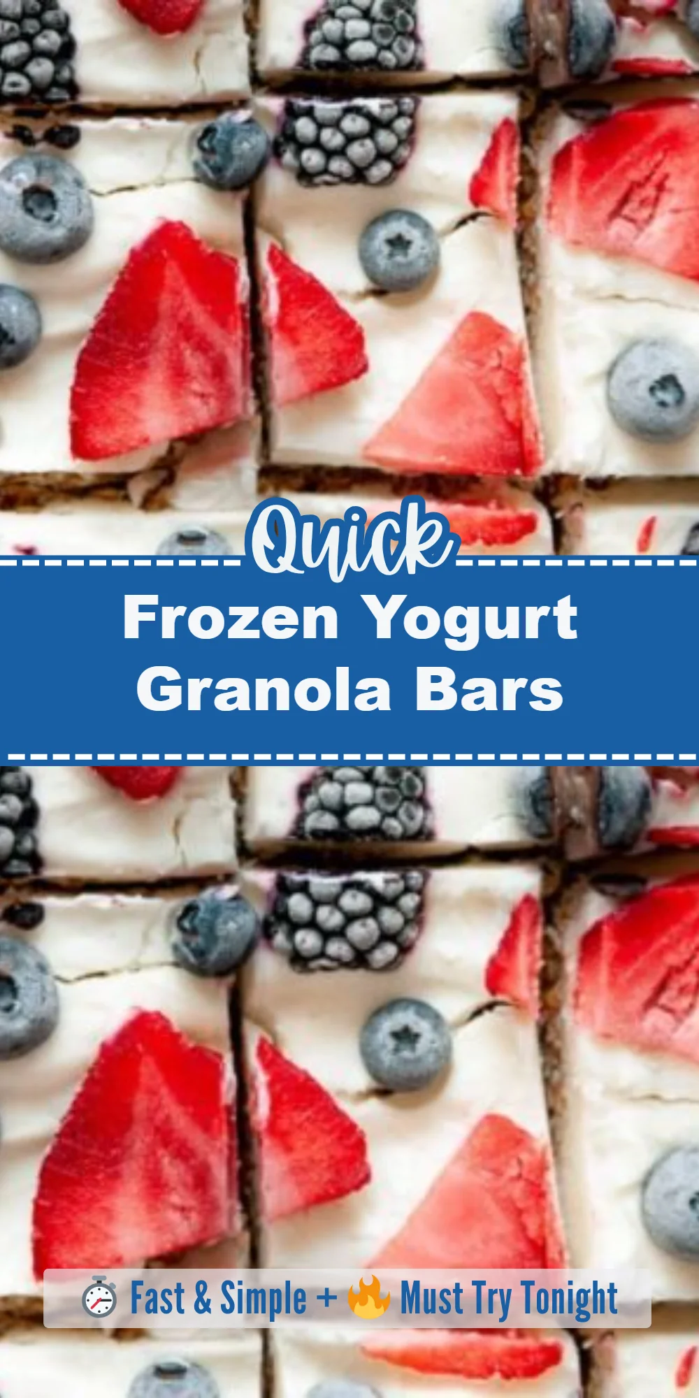 Frozen Yogurt Granola Bars