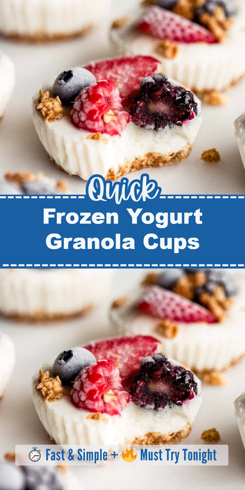 Frozen Yogurt Granola Cups