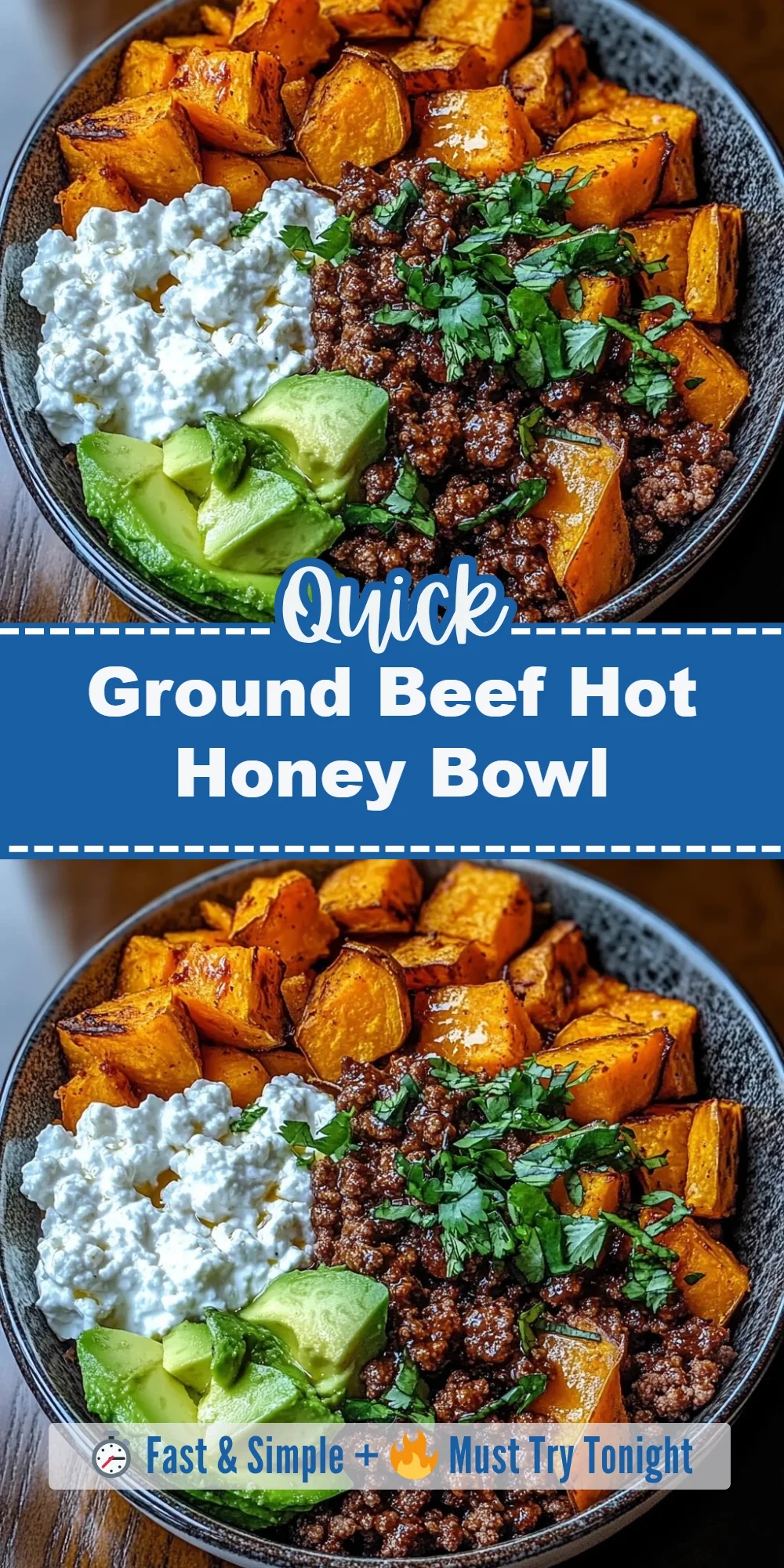 Ground Beef Hot Honey Bowl