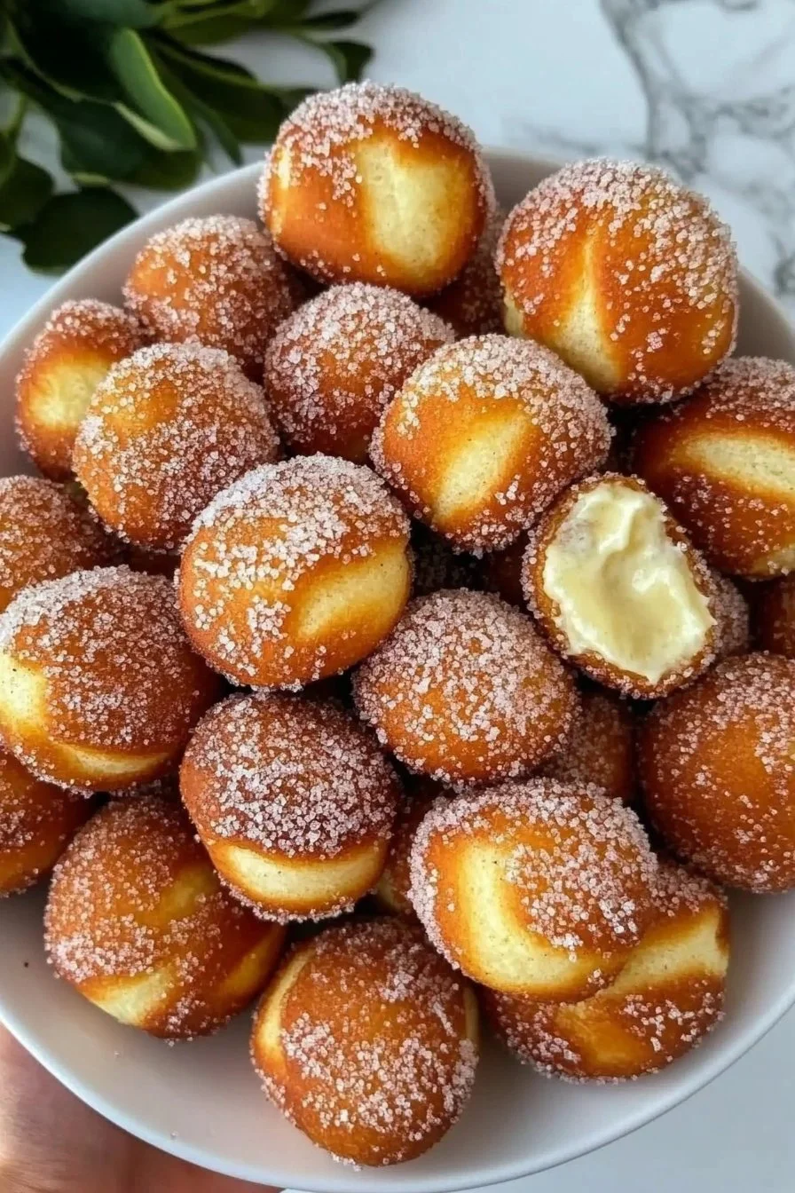 Delicious Hawaiian Malasadas dusted with sugary goodness