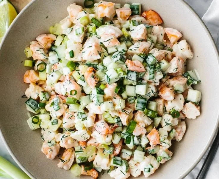 Healthy Cucumber Shrimp Salad
