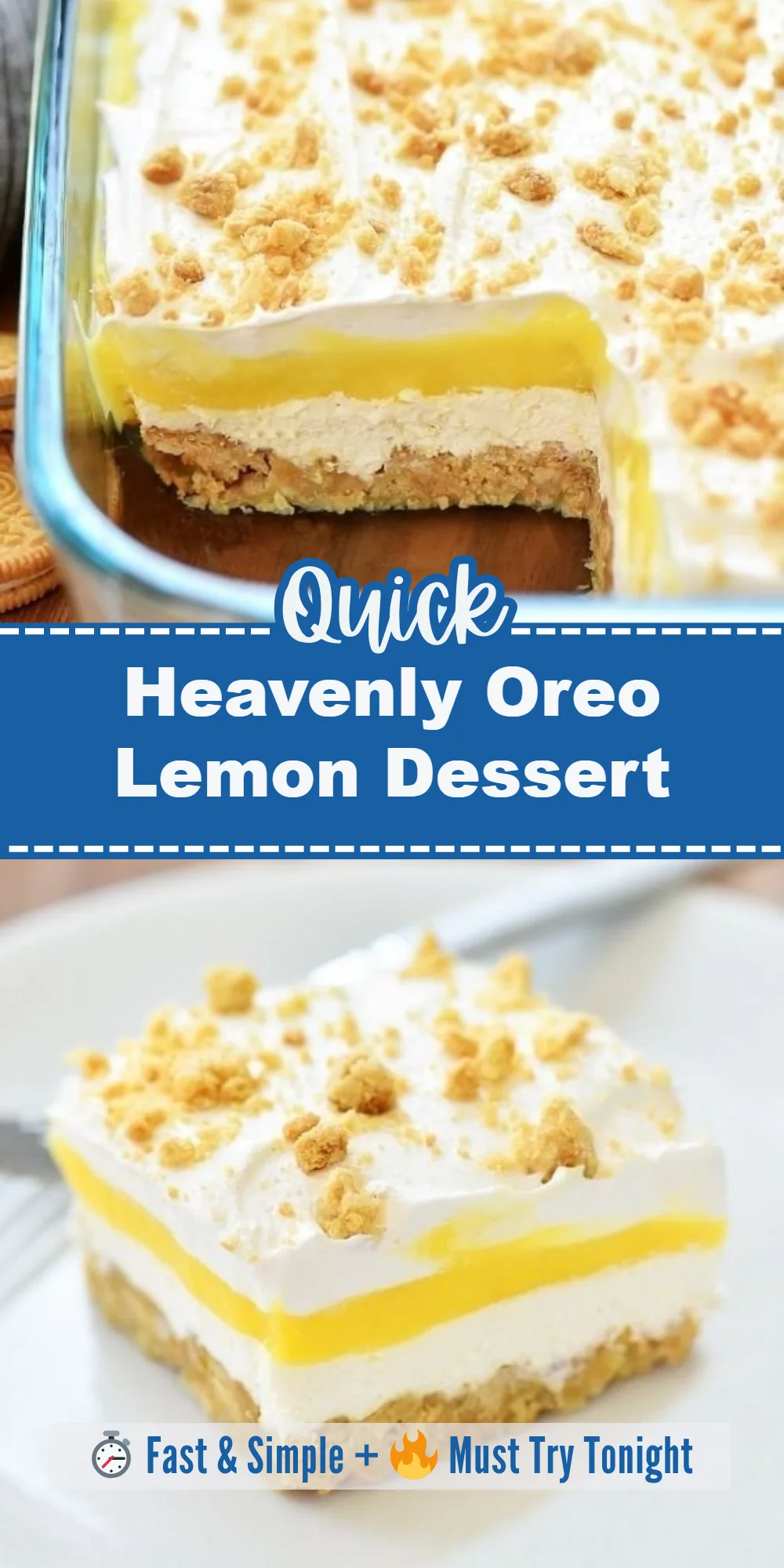 Heavenly Oreo Lemon Dessert