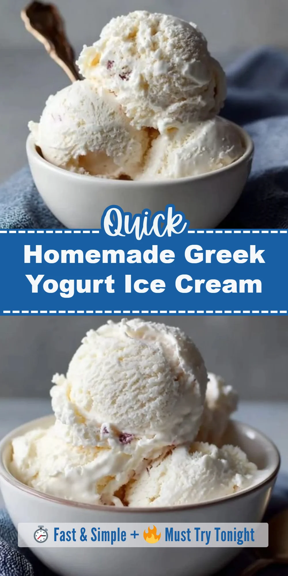 Homemade Greek Yogurt Ice Cream