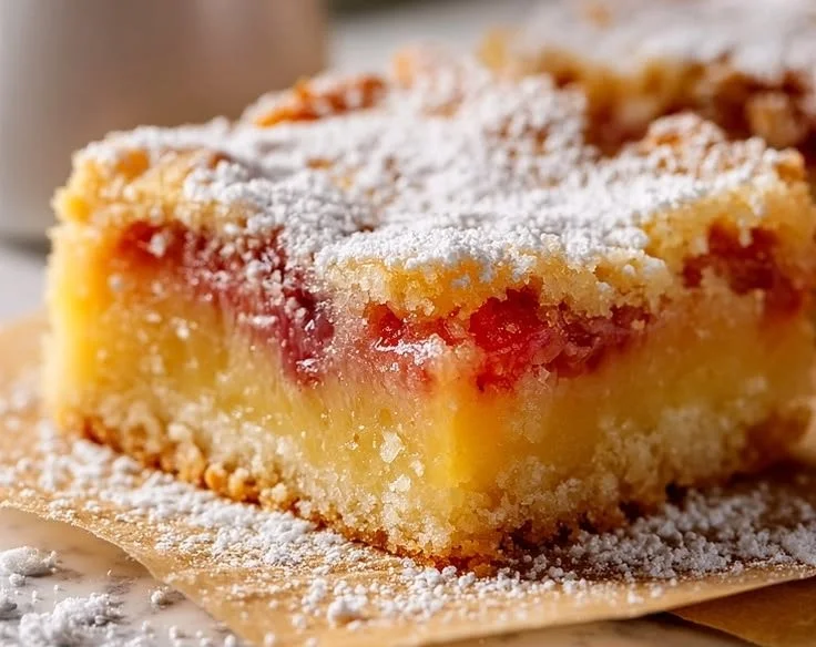 Homemade Lemon Rhubarb Bars