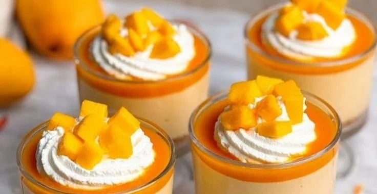 Homemade Mango Cheesecake Cups