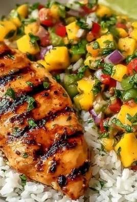 Delicious Honey Lime Chicken served with fresh Mango Salsa