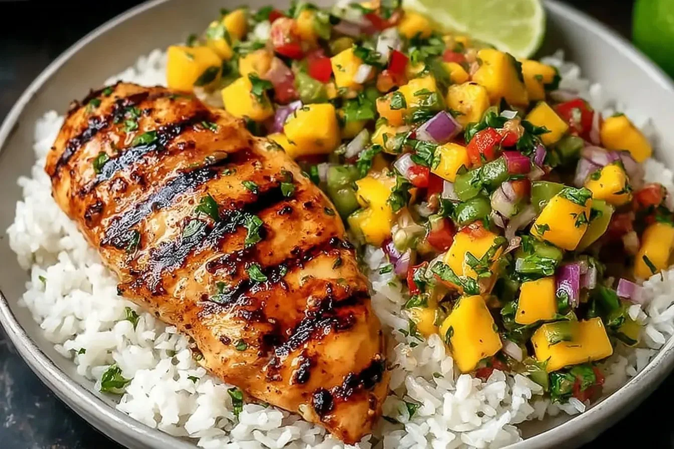Honey Lime Chicken with Mango Salsa