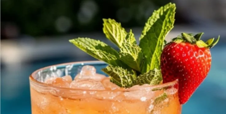 Hot Honey Strawberry Bourbon Smash
