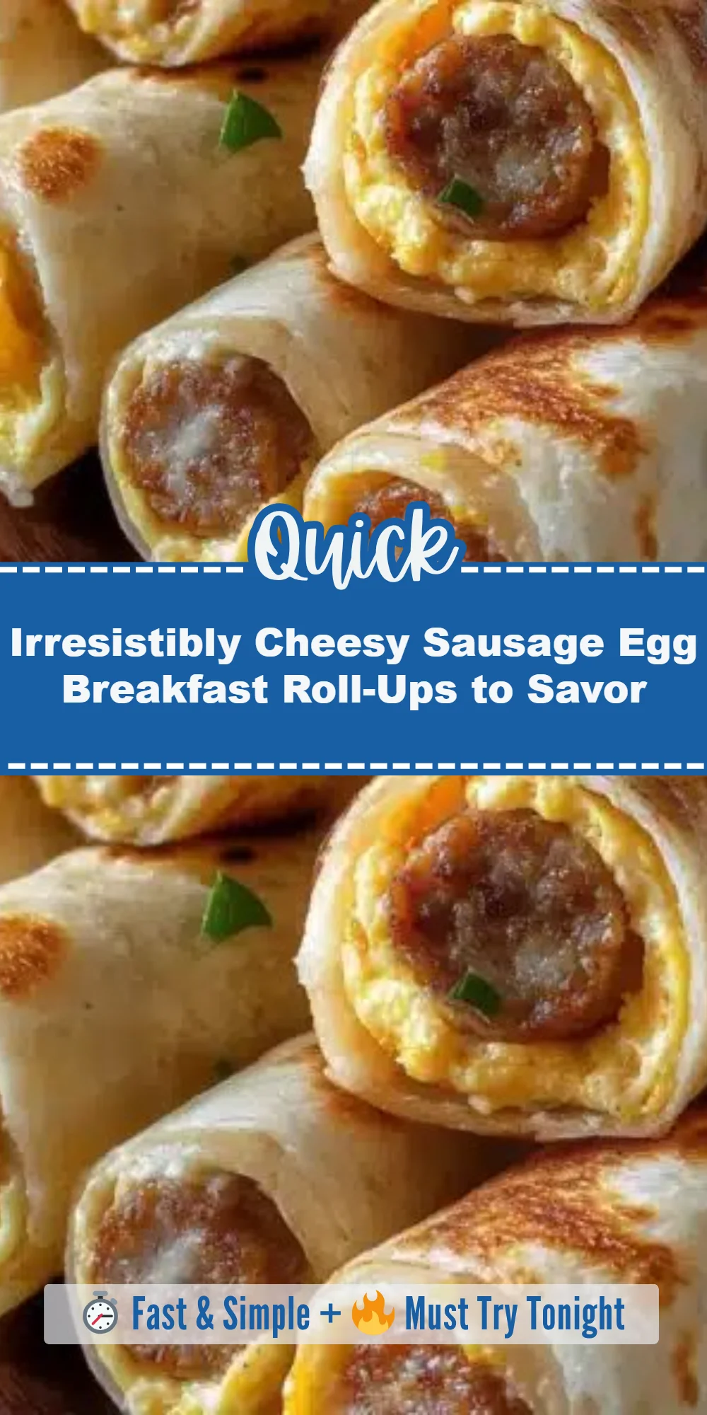 Irresistibly Cheesy Sausage Egg Breakfast Roll-Ups to Savor