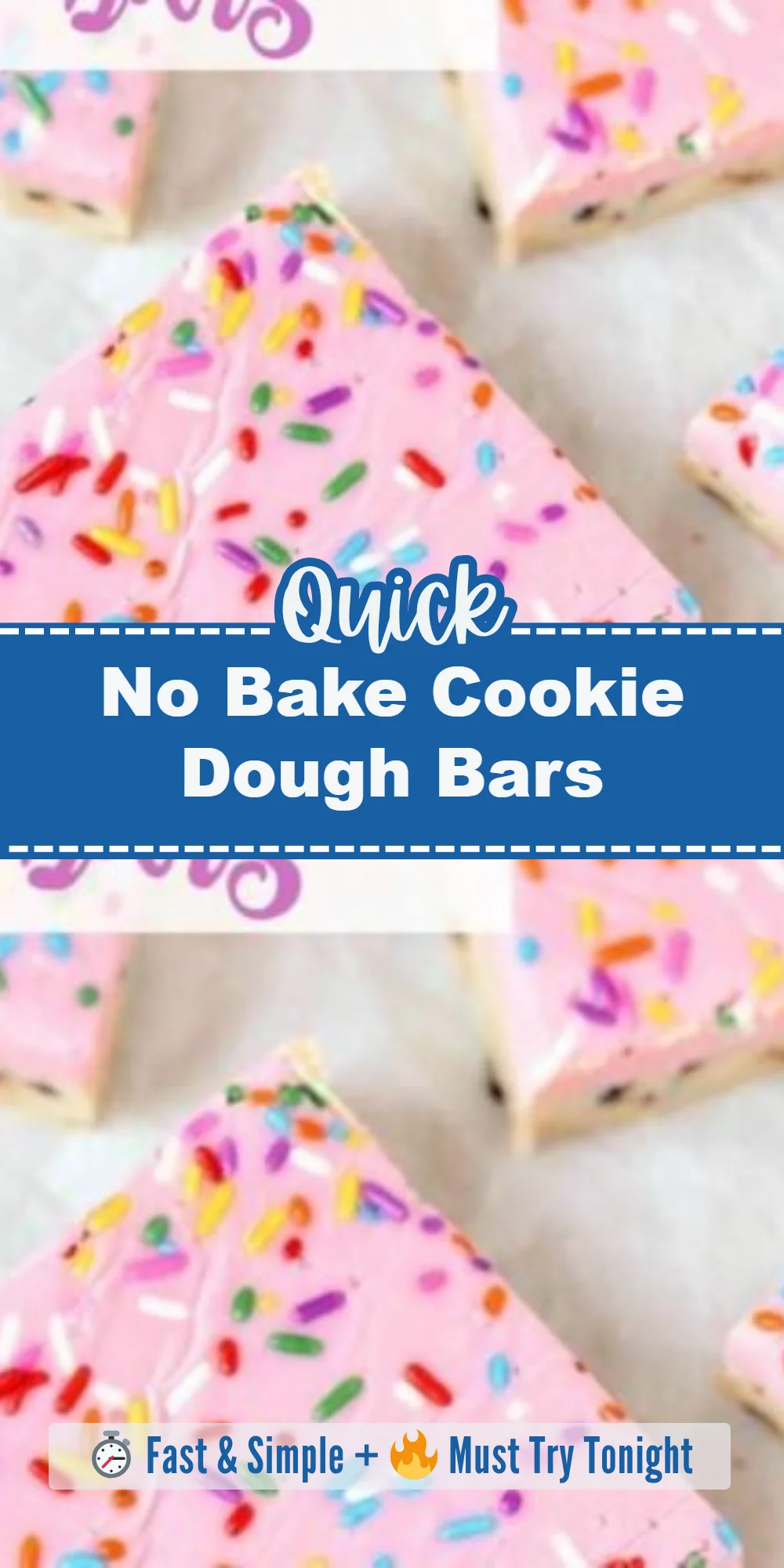 No Bake Cookie Dough Bars