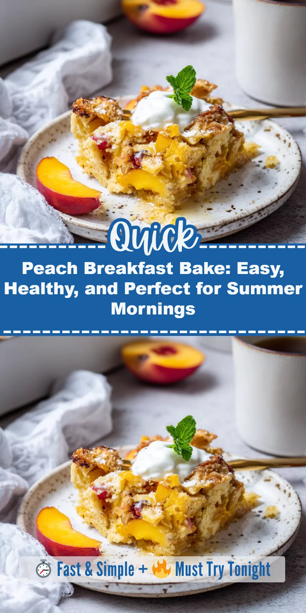 Peach Breakfast Bake: Easy, Healthy, and Perfect for Summer Mornings