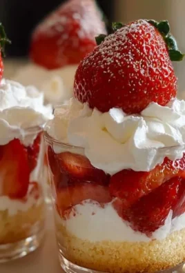 Delicious quick strawberry shortcake cups topped with fresh strawberries and whipped cream