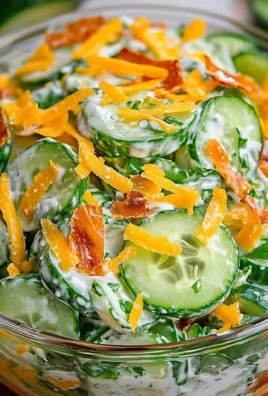 Delicious cucumber ranch salad served in a bowl, ideal for a refreshing snack.